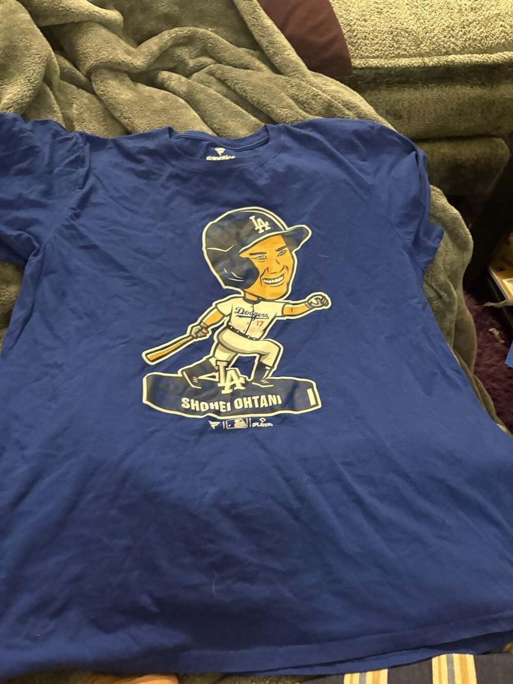 Fanatics Shohei Ohtani Los Angeles Dodgers Bobble Head T-Shirt Size Large